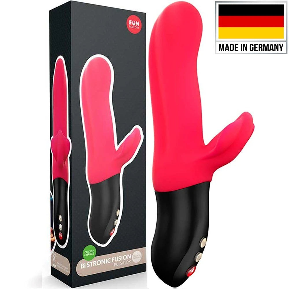 Fun Factory Bi Stronic Fusion Kırmızı İtmeli ve Titreşimli Vibratör