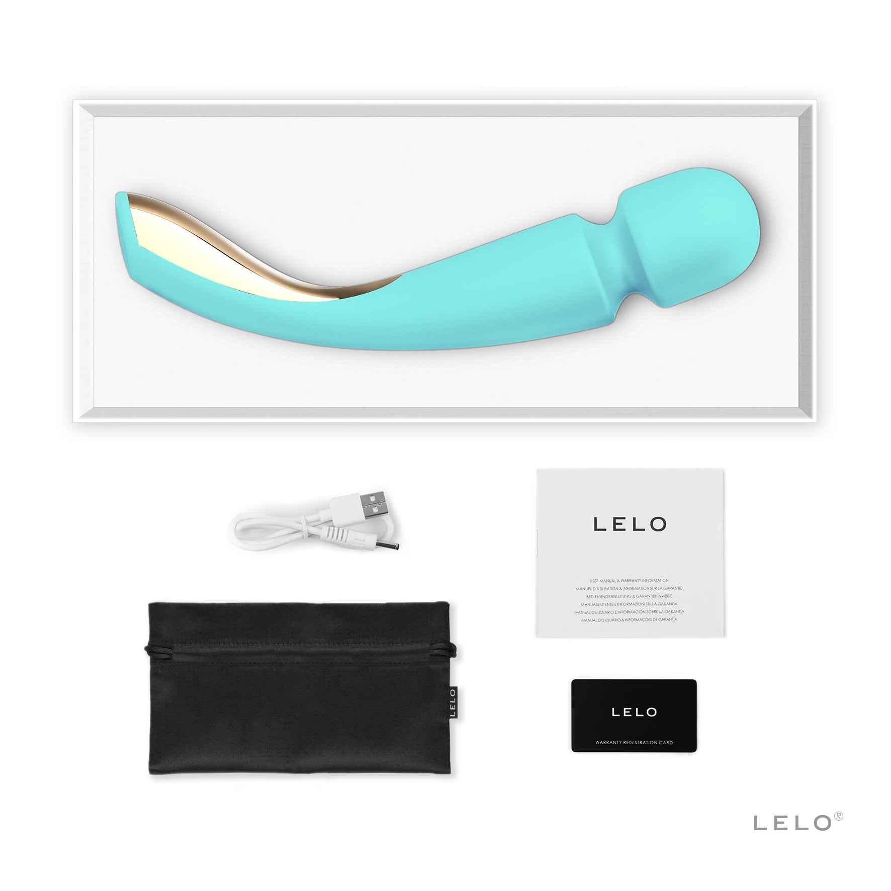 Lelo Smart Wand 2 Large Professional Masaj Wand Vibratör-Blue