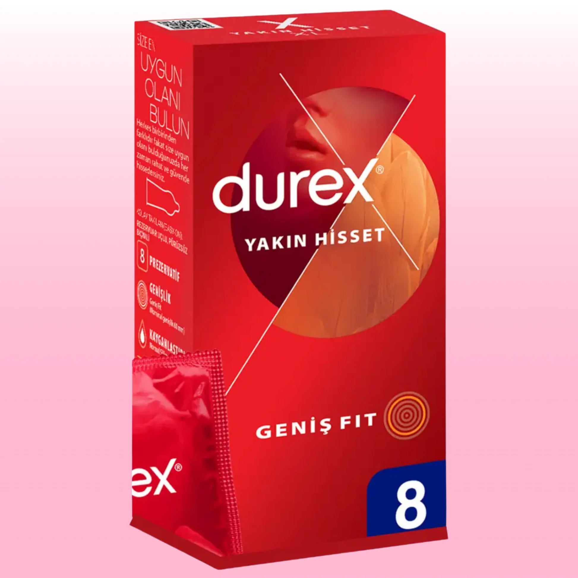 Durex Yakın Hisset 8'li Slim Fit Prezervatif Kondom
