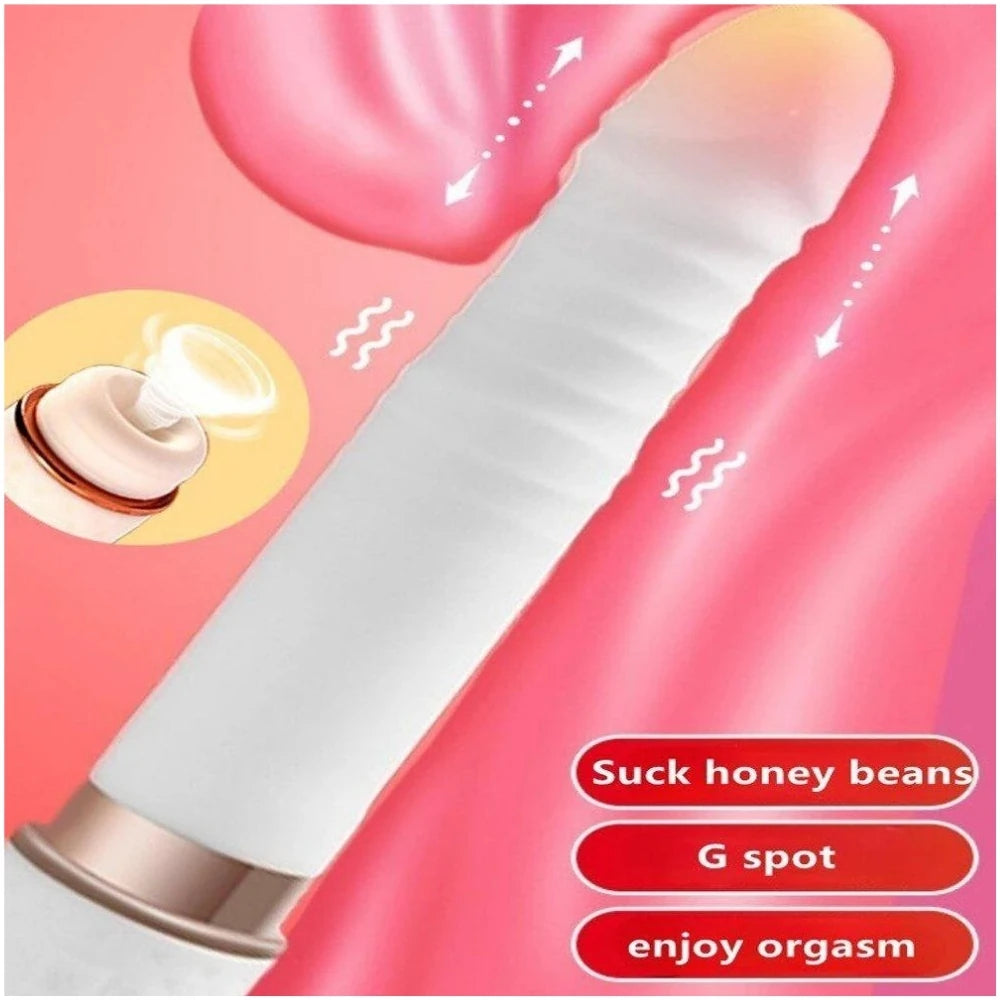 Frowzer Niminey 2 in 1 Emiş Güçlü ve İleri Geri Hareketli Güçlü Vibratör White