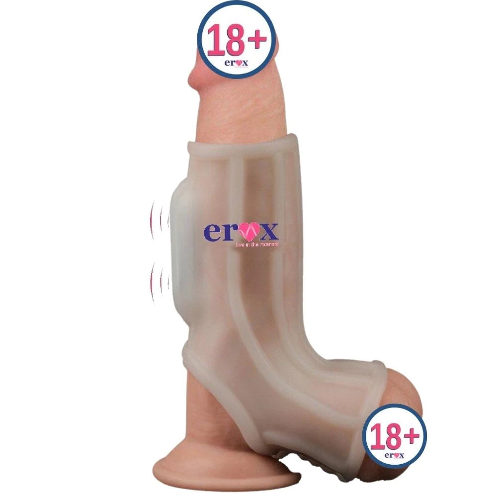 Lovetoy Ridge Knights Ring Testis Geçirmeli Titreşimli Yarım Penis Kılıfı