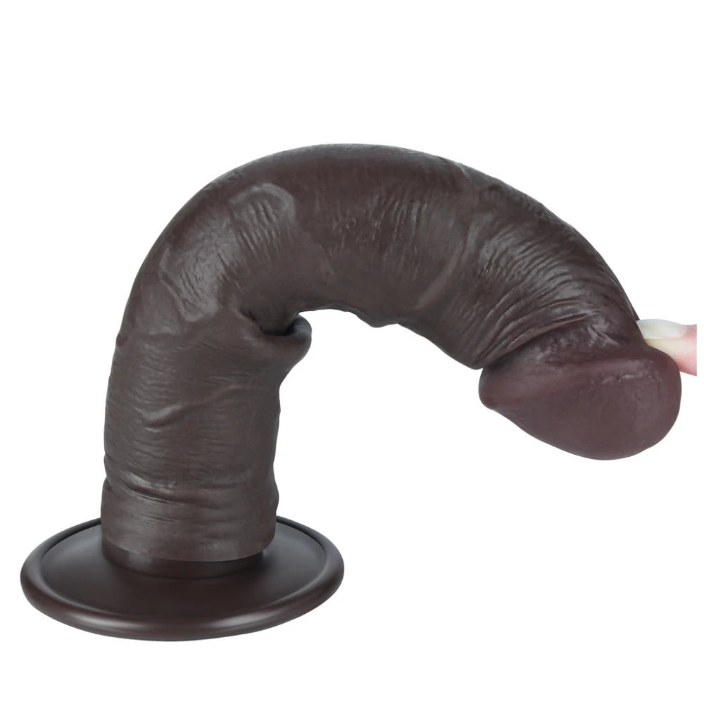 Lovetoy Sliding Skin Dildo Hareketli Deri Özellikli 20 Cm Realistik Zenci Penis