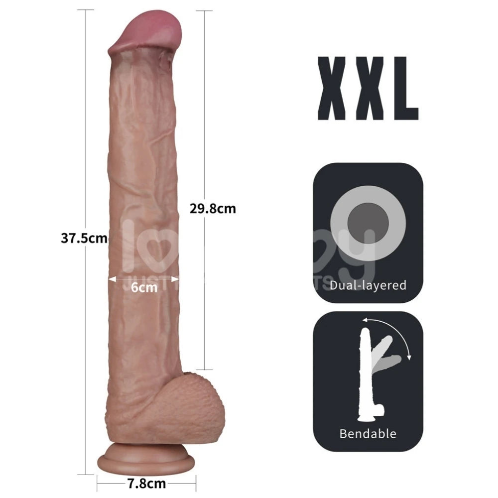 Lovetoy Bendable Cock XXL 37.5 Cm Kıkırdak Doku Realistik Penis LV411301