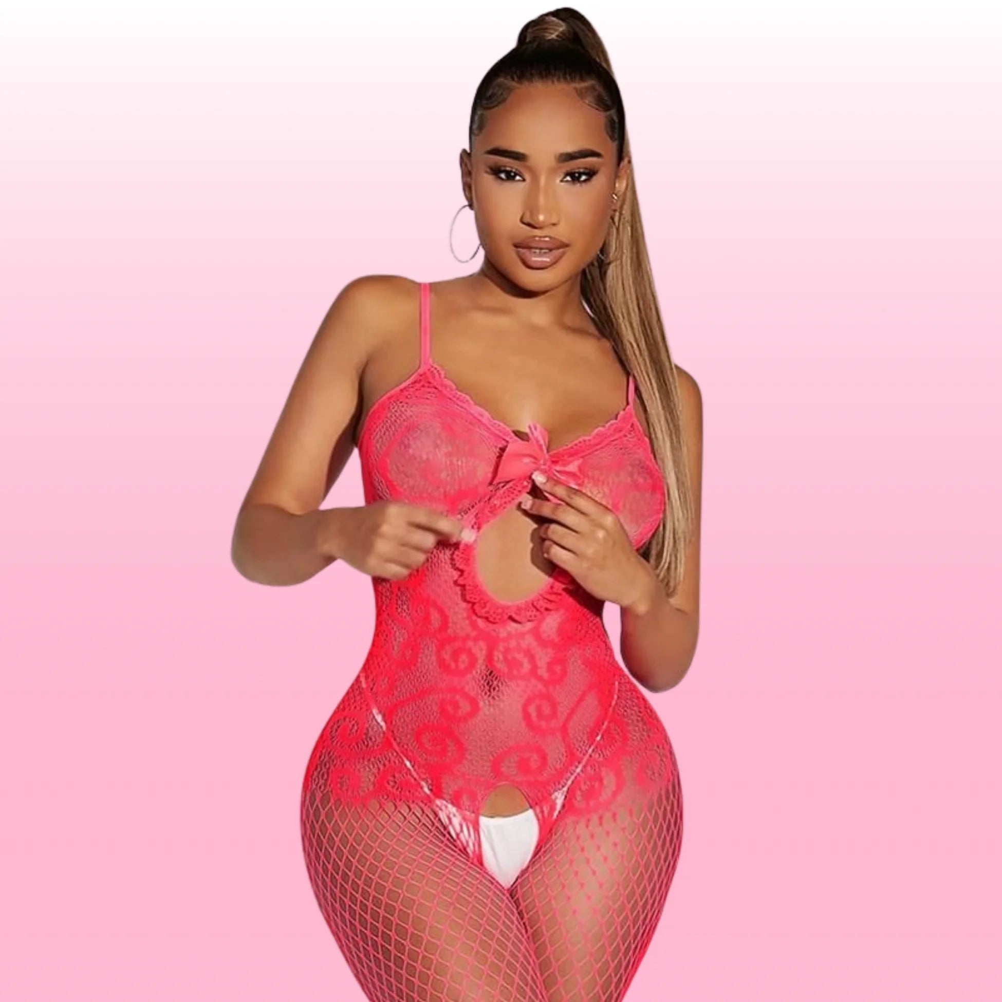 Erox She Fantasy Wear Fileli Detaylı Seksi Vücut Çorabı