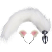 Erox Tail Kuyruklu Pembe Taçlı Küçük Metal Anal Plug