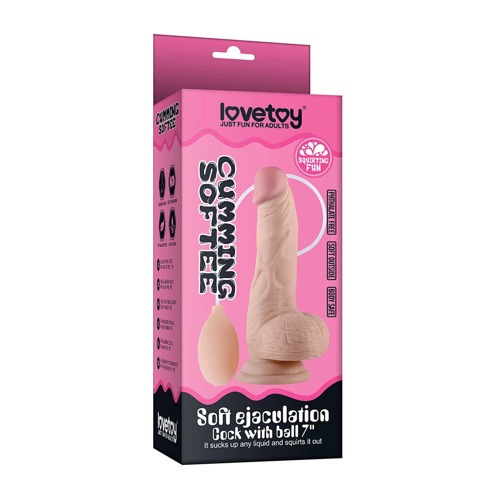 Lovetoy Soft Ejaculation Cock Dildo 20 Cm Kemerli Boşalabilir Realistik Penis LV316002