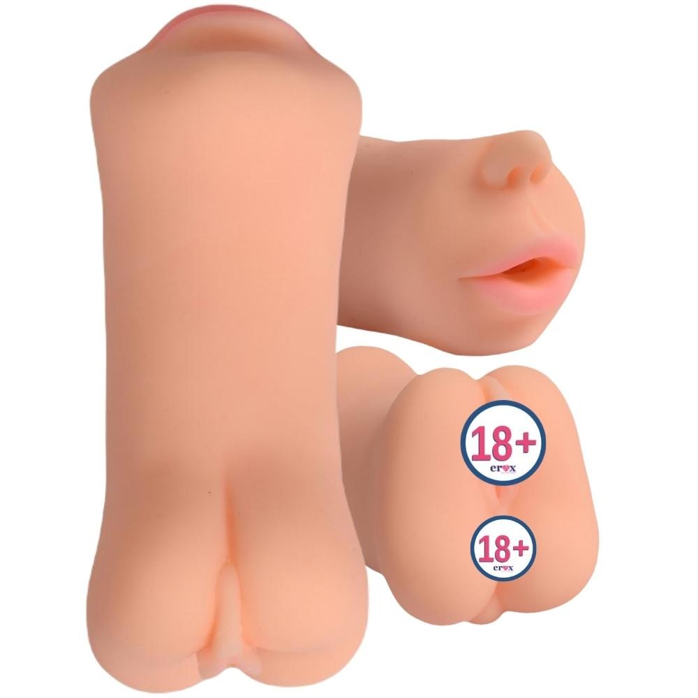 Xise Meinai 3 İşlevli Oral Vajinal ve Anal Masturbator