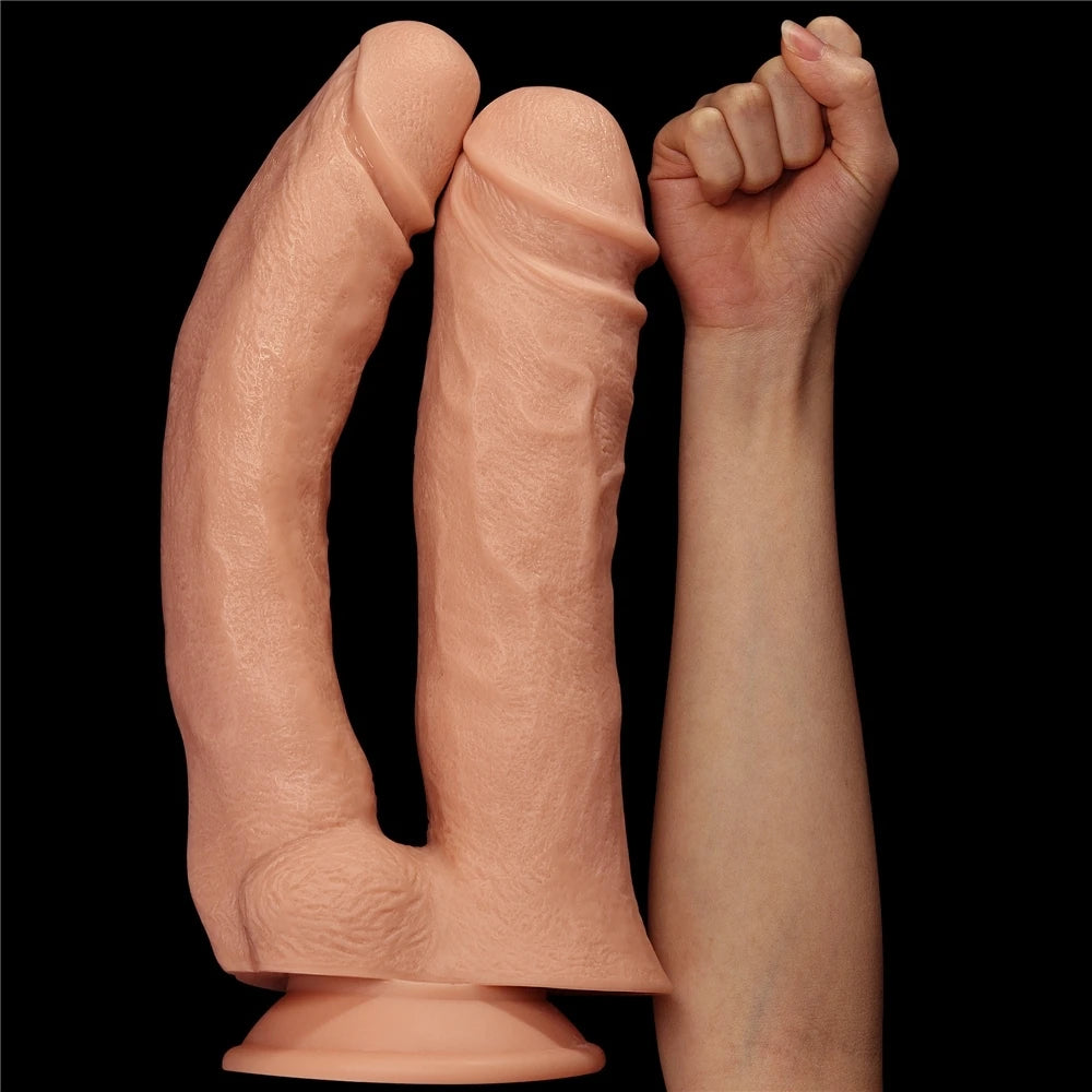 Lovetoy 12'' Realistic Mega Double Dildo 33 Cm Çift Taraflı Realistik Penis LV111013
