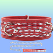 Frowzer Fetish Fantasy Series Diamond Collar Taşlı Fetiş Tasma-Kırmızıer