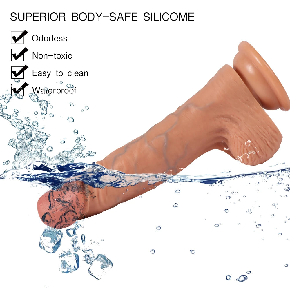 Shequ Dildo Series Kevin 20 Cm Belden Bağlamalı Realistik Penis