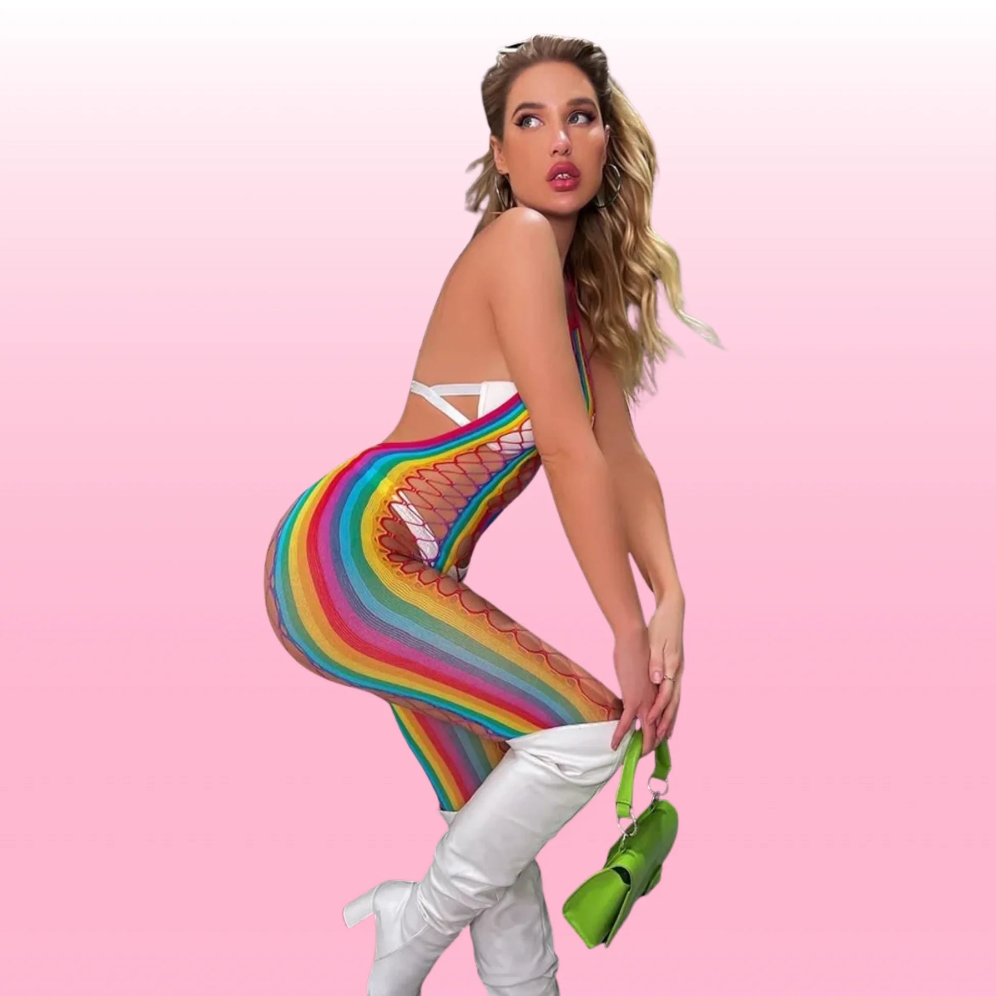 Erox She Sein Fantasy Wear Çok Renkli Seksi Vücut Çorabı