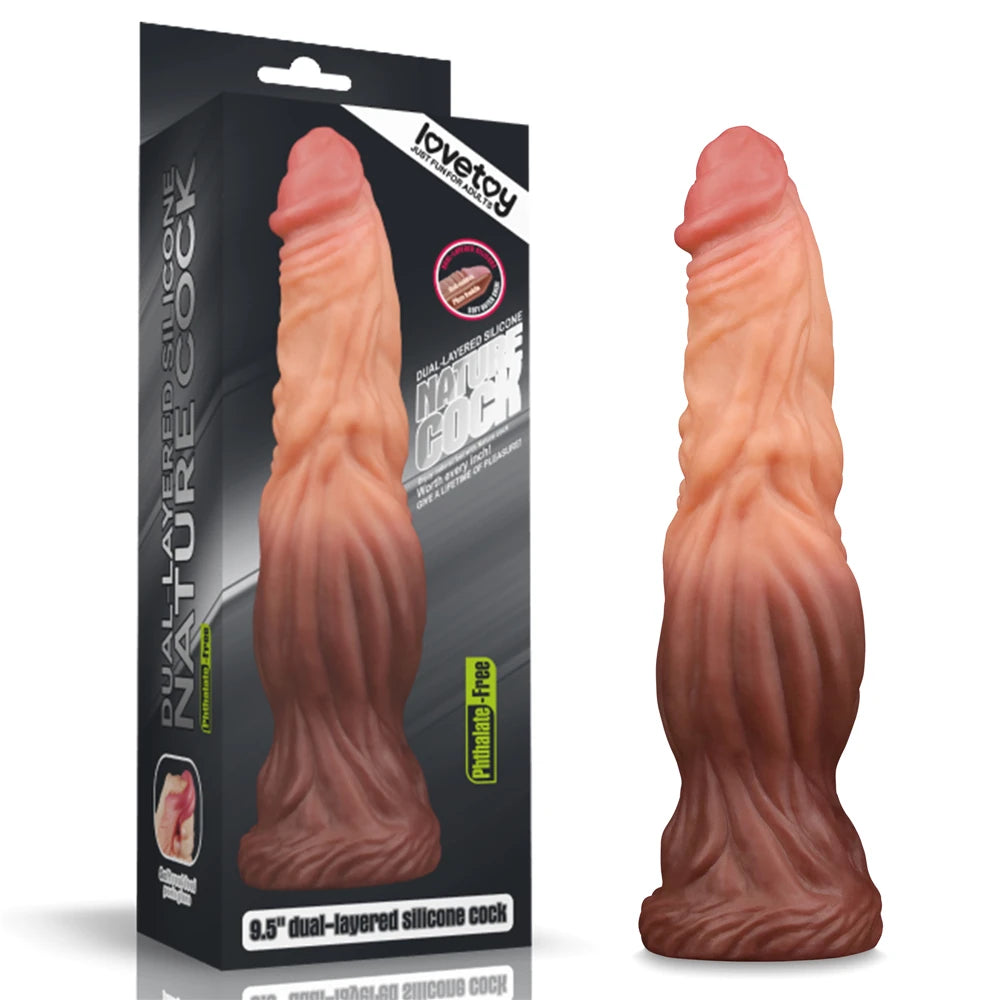 Lovetoy Dual Layered Platinum Silicone 24.5 Cm Monster Realistik Dildo