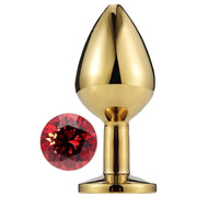 Frowzer Gold Small Kırmızı Kristal Taşlı Metal Anal Plug