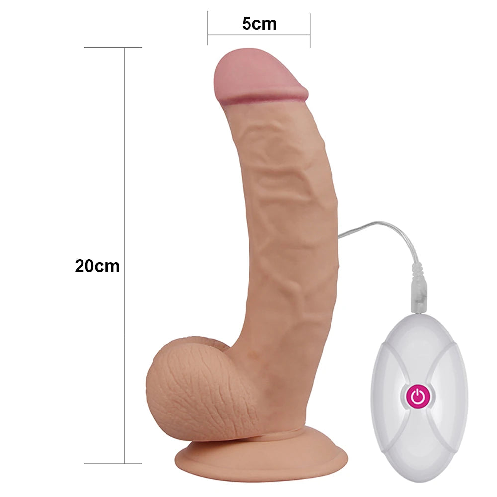 Lovetoy The Ultra Soft Dude Dildo 20 Cm Titreşimli Realistik Penis LV1093