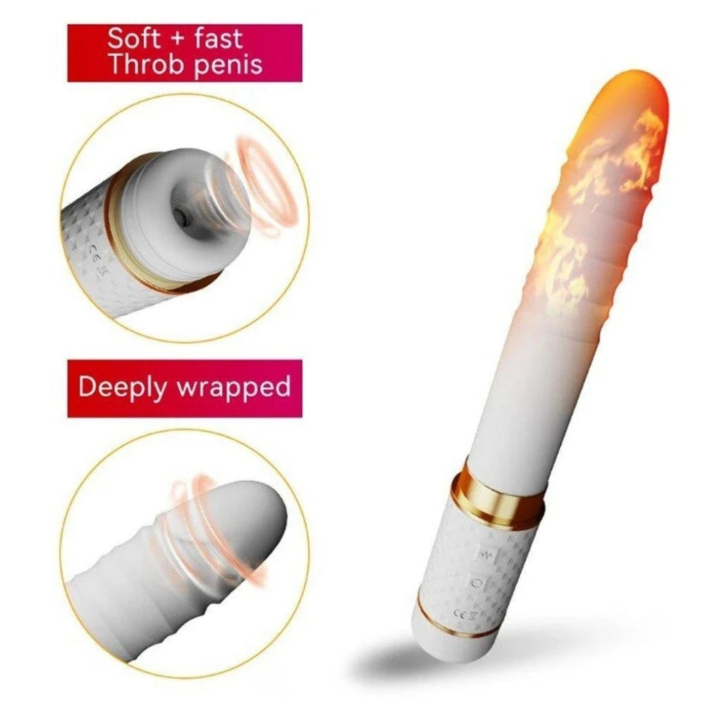 Frowzer Niminey 2 in 1 Emiş Güçlü ve İleri Geri Hareketli Güçlü Vibratör White