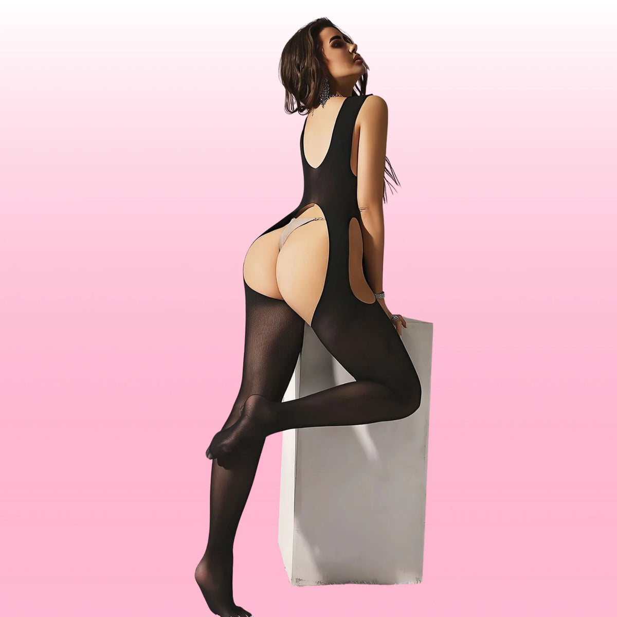 Frowzer She Fantasy Wear Özel Bölgesi Açık Seksi Vücut Çorabı