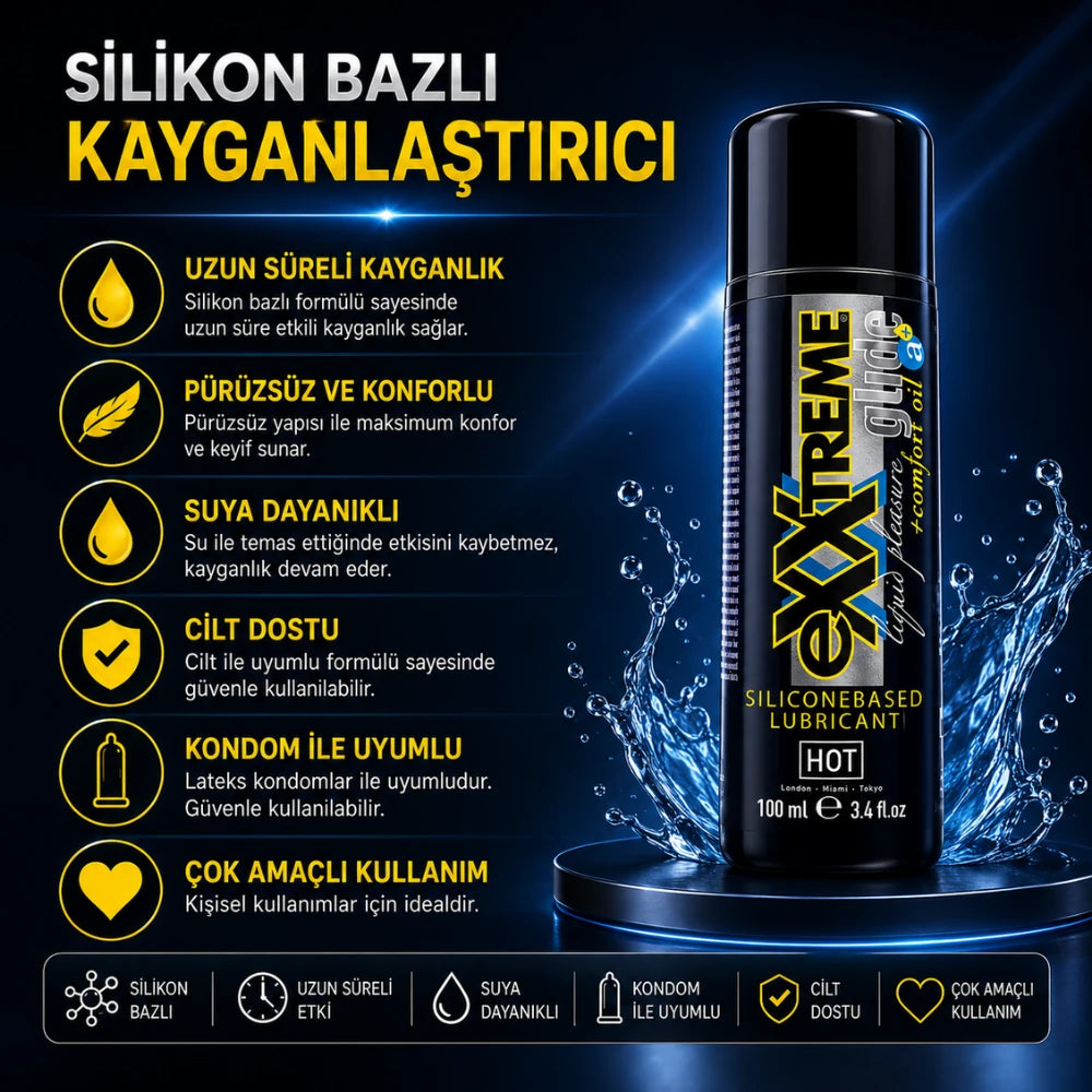 Hot Exxtreme Glide Silikon Bazlı Kayganlaştırıcı Jel 50 Ml.