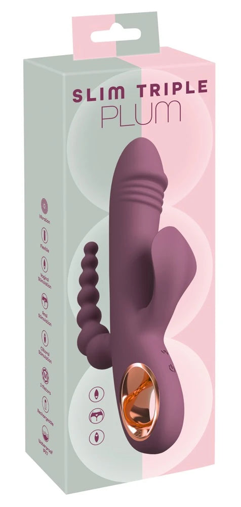 You2Toys Slim Triple Plum 3 Nokta Uyarıcı Rabbit Vibratör