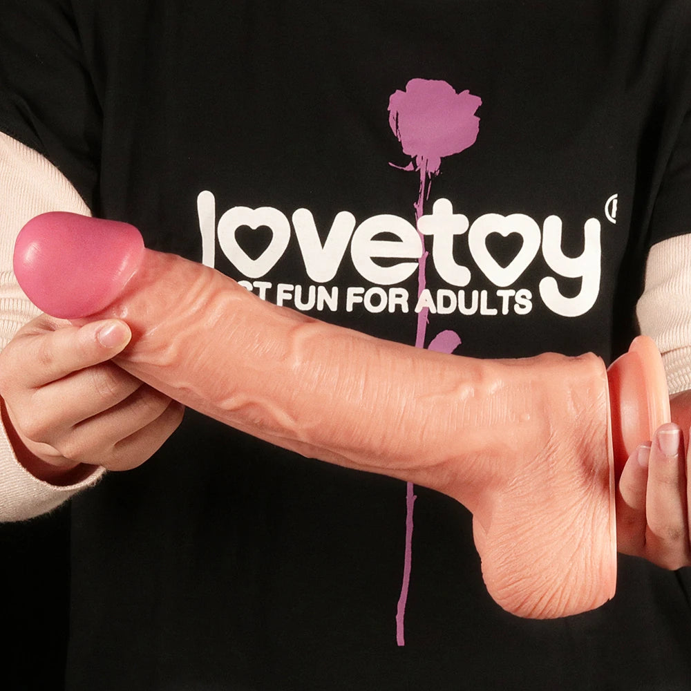 Lovetoy Dual Layered Platinum Silicone Cock 25 cm Realistik Penis LV411010