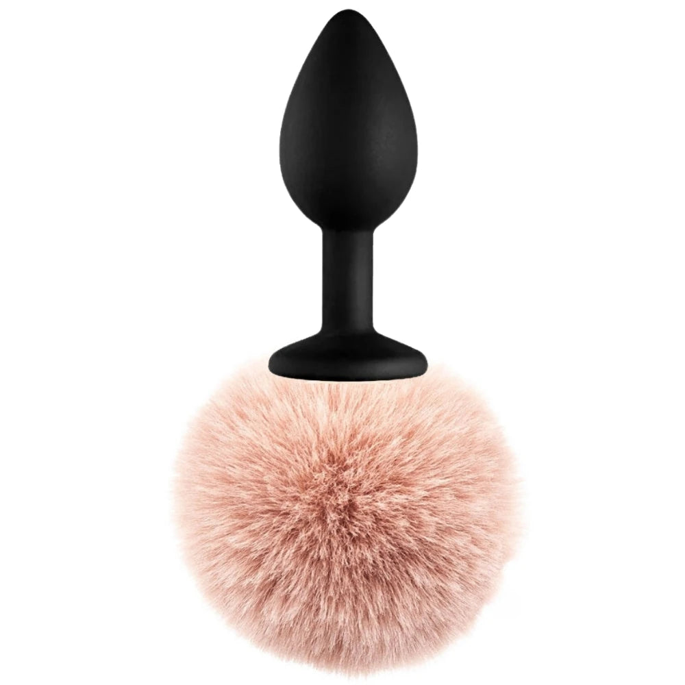 Frowzer Luxury Black Silicone Bunny Tail Brown Kuyruklu Anal Plug