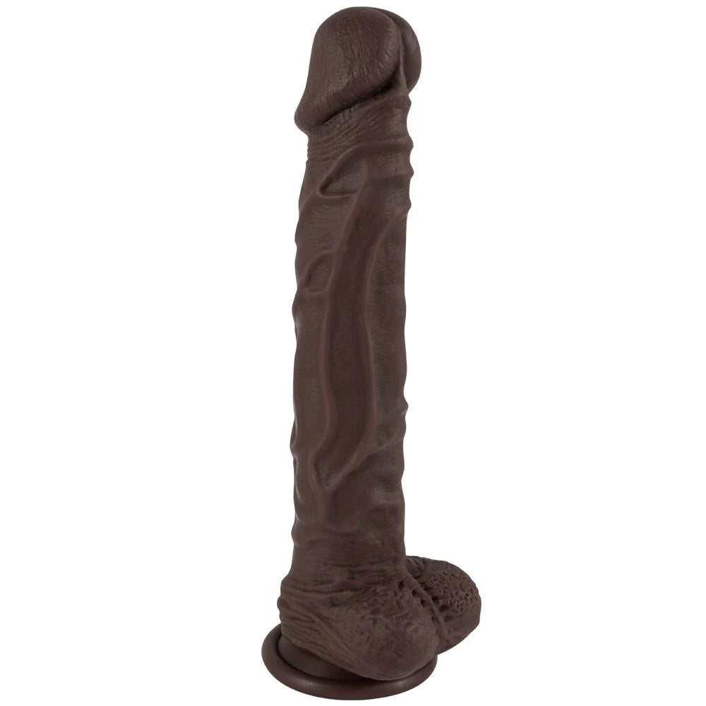 Xise Dildo Series Knight Flexible Realistik Penis XS-WBC10002-Brown