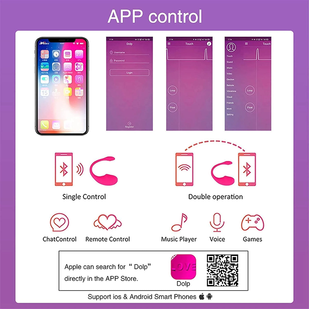 Frowzer Push Telefon Kontrollü Giyilebilir Vibratör – Pembe