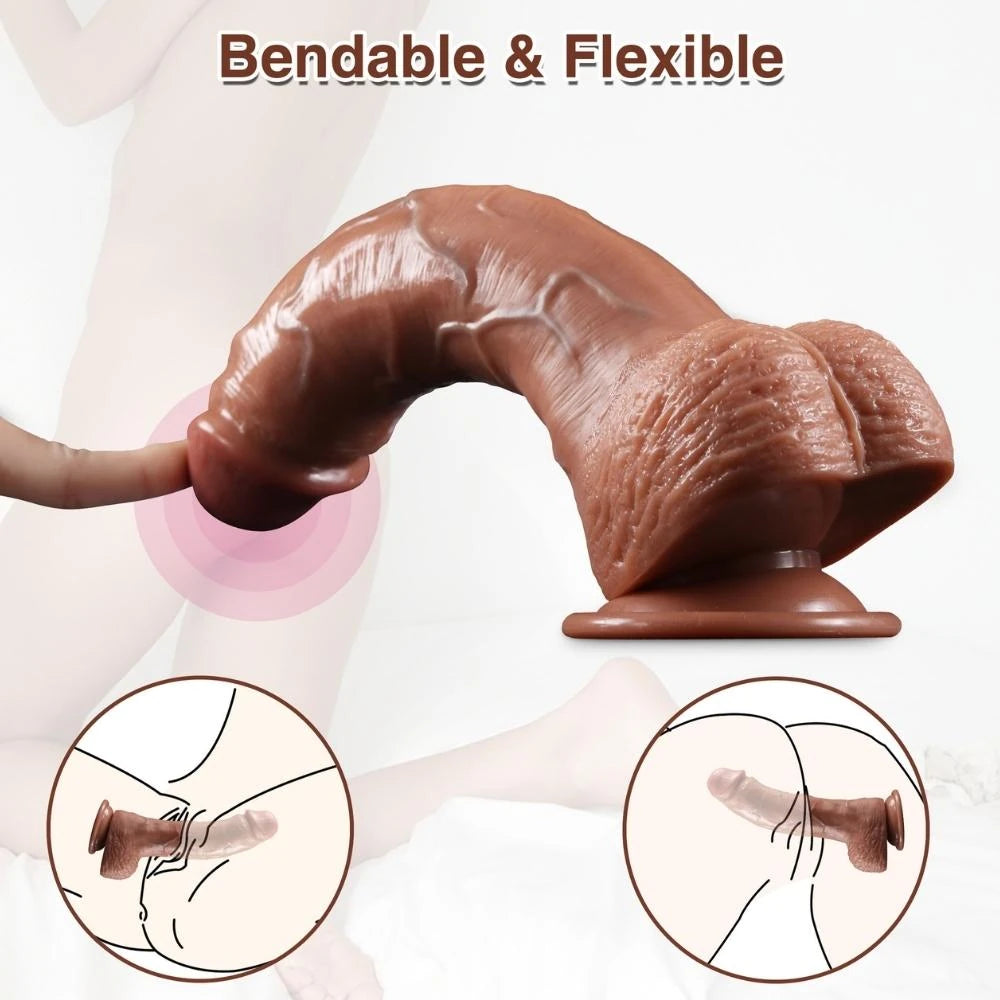 Shequ Dildo Series Yedda Natural Doku 24 Cm Belden Bağlamalı Realistik Penis