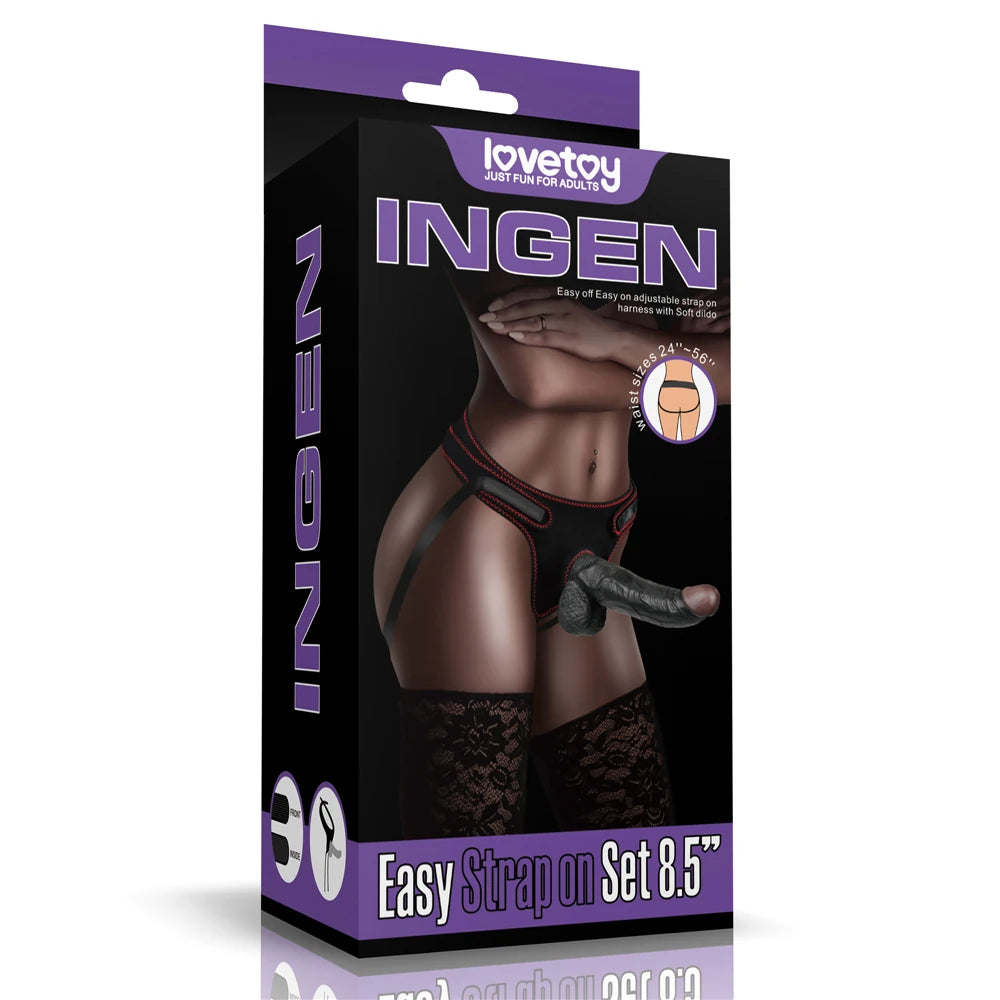 Lovetoy Easy Strapon 21 cm Strapon Kemerli Zenci Penis LV715028