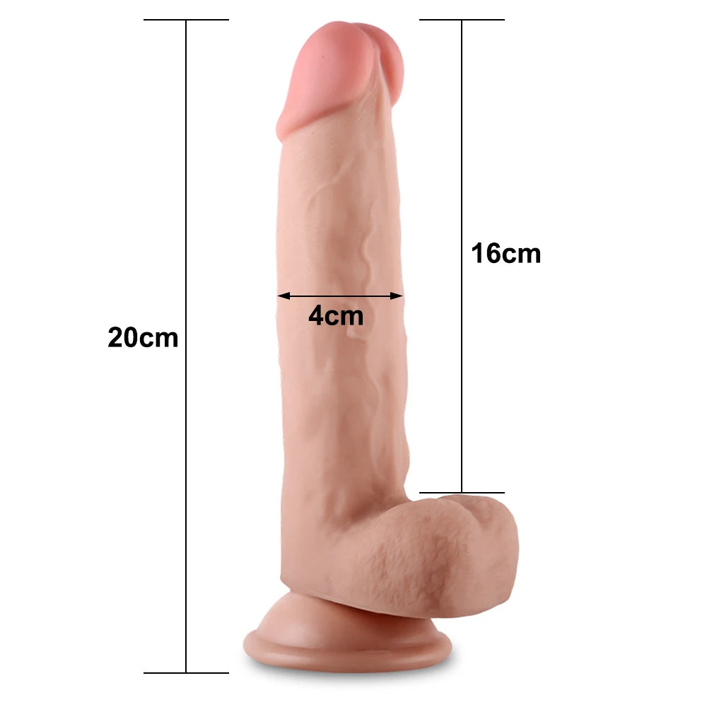 Lovetoy Sliding Skin Strapon 20 Cm Belden Bağlamalı Realistik Penis