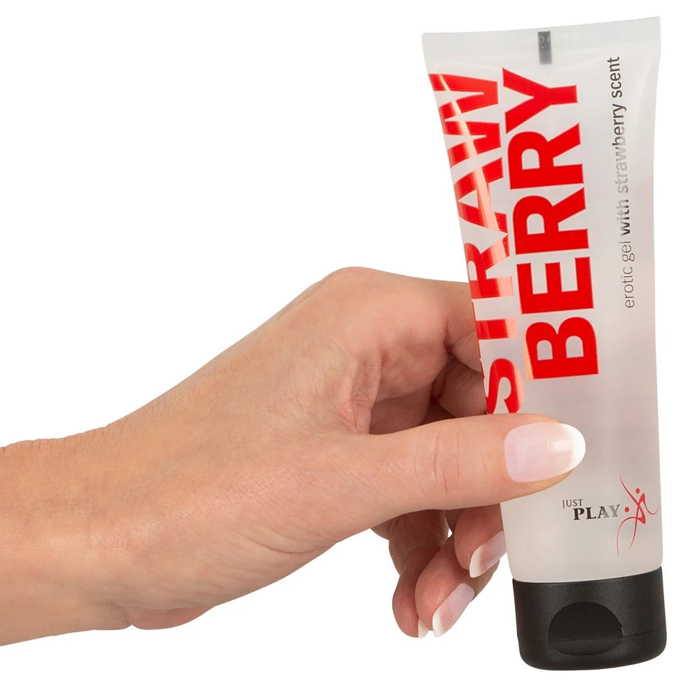Just Play Strawberry Erotic Gel Çilek Aromalı Kayganlaştırıcı Jel 80 Ml.