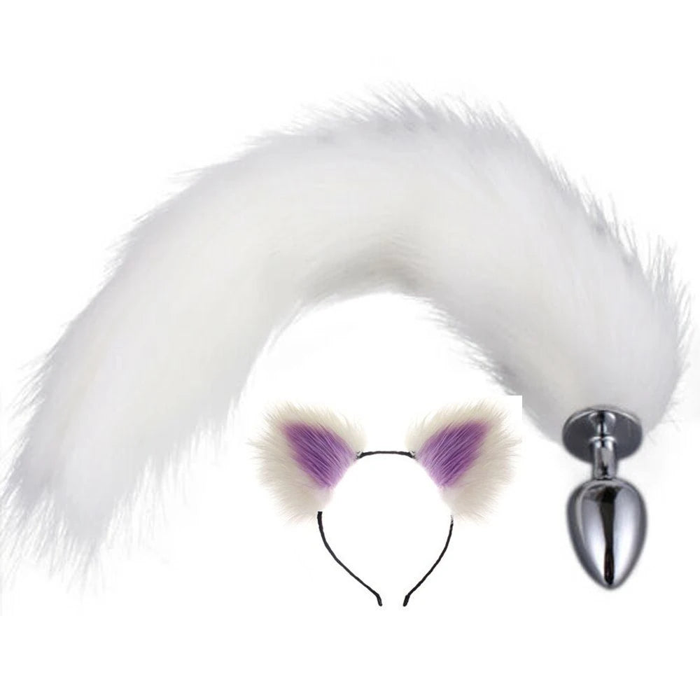 Frowzer Tail Kuyruklu Mor Taçlı Küçük Metal Anal Plug
