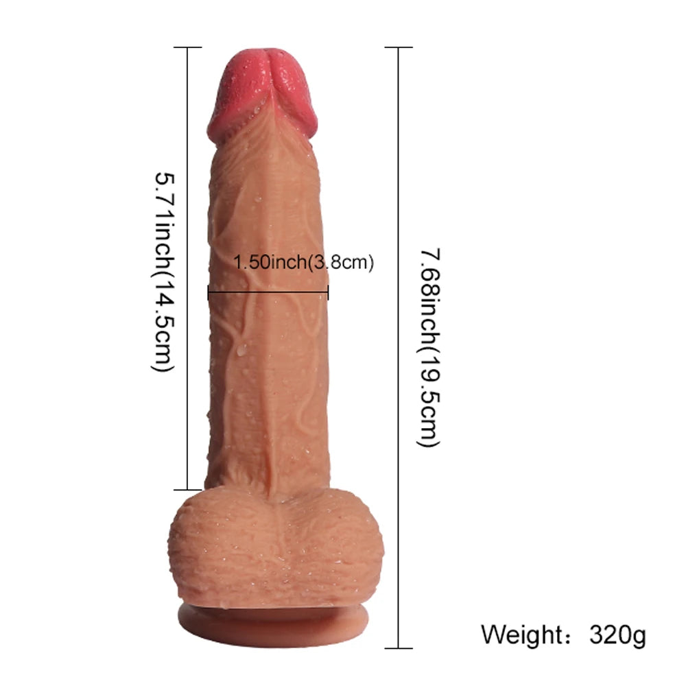 Shequ Dildo Series Little Dean Natural Doku 19.5 Cm Realistik Penis SQ-WBD10007-S
