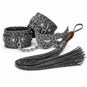 Frowzer Fetish Love Game Maske Kırbaç Kelepçe 3'lü Set-Leopar