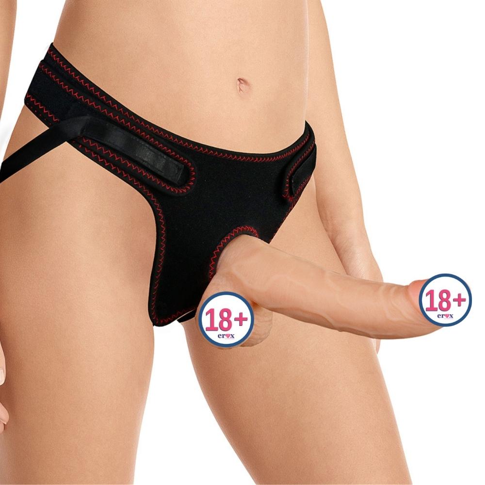 Lovetoy Easy Strapon 21.5 cm Flexible Kemerli Strapon Penis