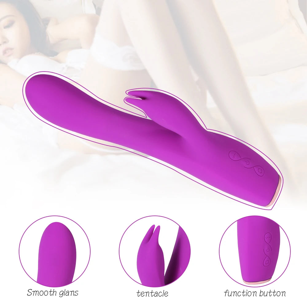 Shequ Eartha 10 Modlu Klitoris Rabbit Vibratör SQ-V10103