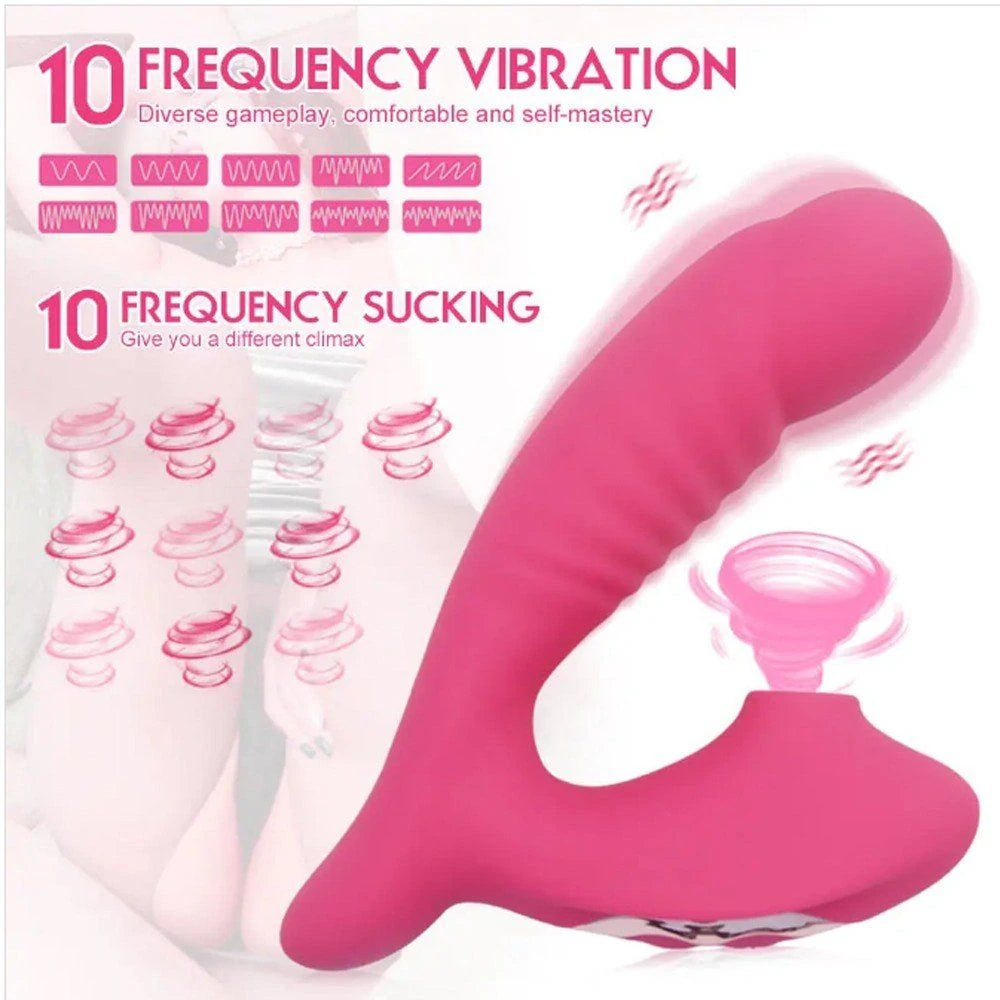 Frowzer Emiş Güçlü ve G-Stimulant 10 Mod Vibrator Pembe