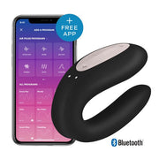 Satisfyer Double Joy Black Telefon Uyumlu Vibratör