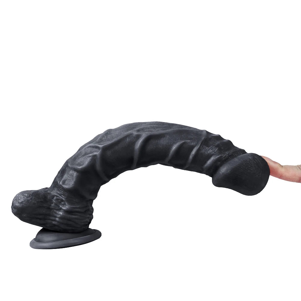 Xise Dildo Series Knight Flexible Belden Bağlamalı Realistik Penis XS-WBC10002-Black