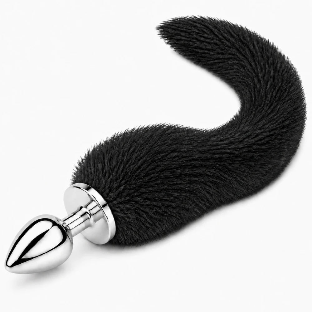Frowzer Anal Fantasy Tail Siyah Tilki Kuyruklu Metal Anal Plug