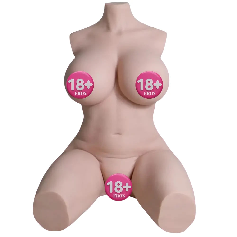 Shequ Erica Doll İtme Fonkiyon İskelet Yarım Vücut Masturbator SQ-MAT20013