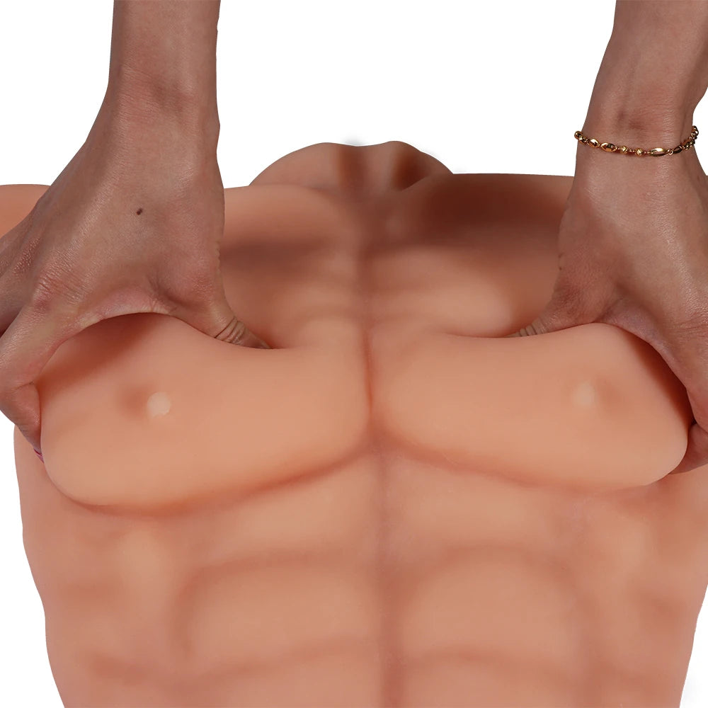 Xise Daniel Yarım Vücut Realistik Penisli Erkek Masturbator XS-MA30008-Flesh