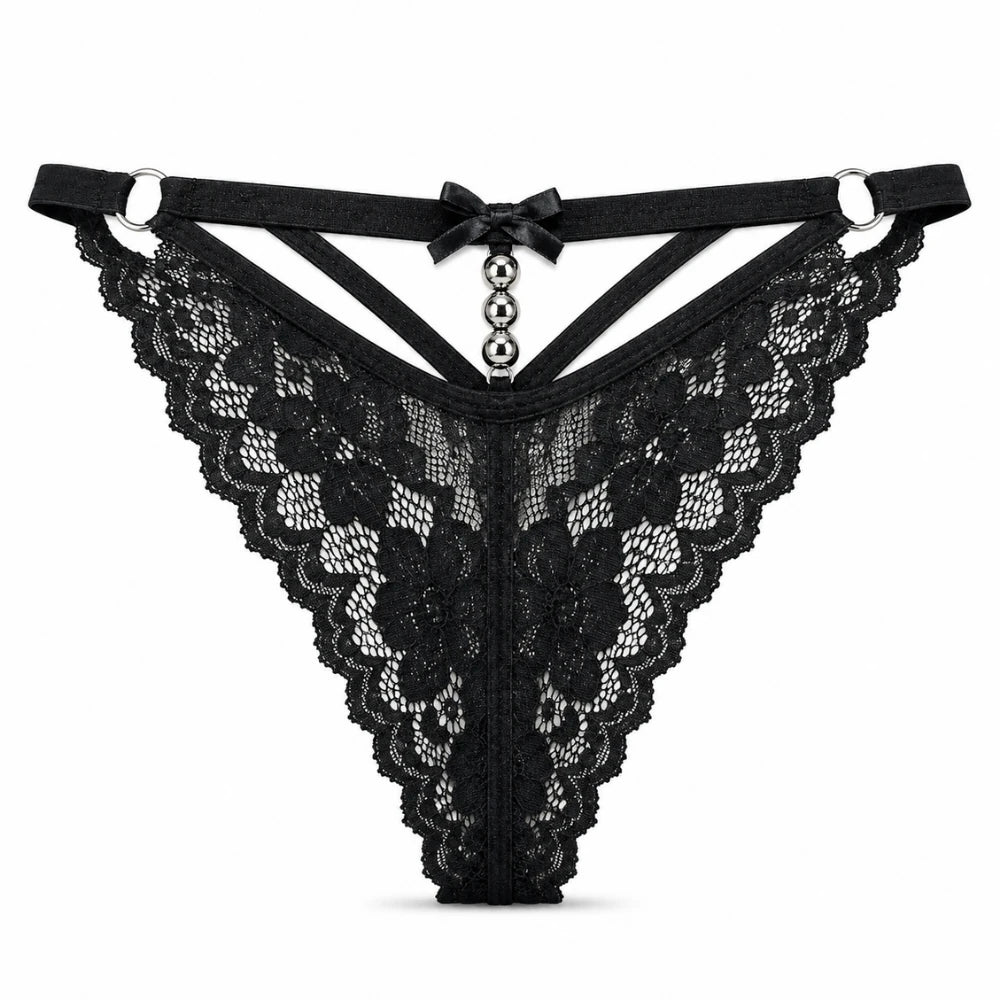 Frowzer Fantasy Wear Luxury Lingerie Dantelli Seksi Fantezi Külot-Siyah