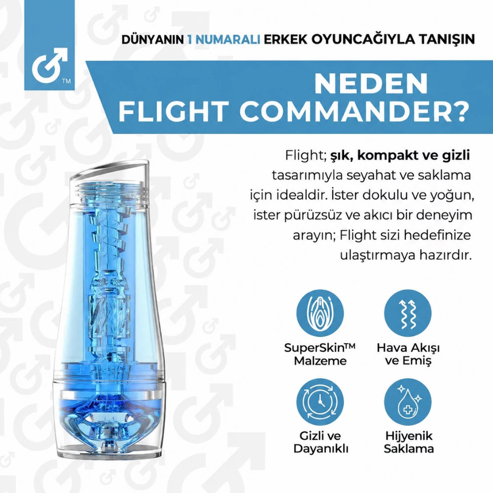 Original Fleshlight Flight Commander Turbo Tech Masturbator