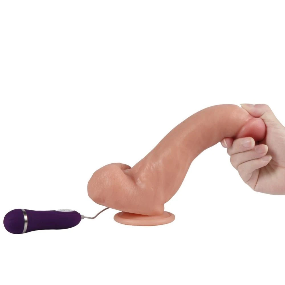 Shequ Lungton Strapon 22 Cm Belden Bağlamalı Titreşimli Realistik Penis