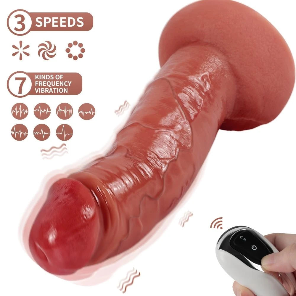 Shequ Tom Vibrating Dildo 20 Cm Hareketli Realistik Penis