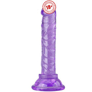 Erox Jelly Silicone 14.5 cm Anal ve Vajinal Realistik Penis-Purple