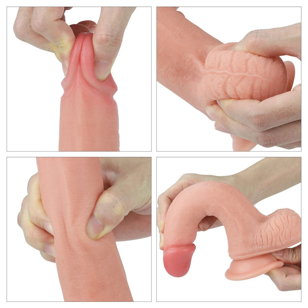 Lovetoy Dual Layered Silicone Cock 20 cm Realistik Penis LV4005