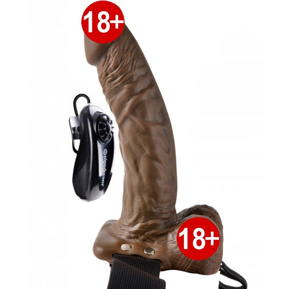 Pipedream İçi Boş 19 Cm Realistik Titreşimli Esmer Penis