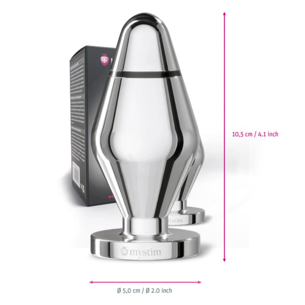 Mystim E-stim Butt Plugs John Metal Anal Plug Large