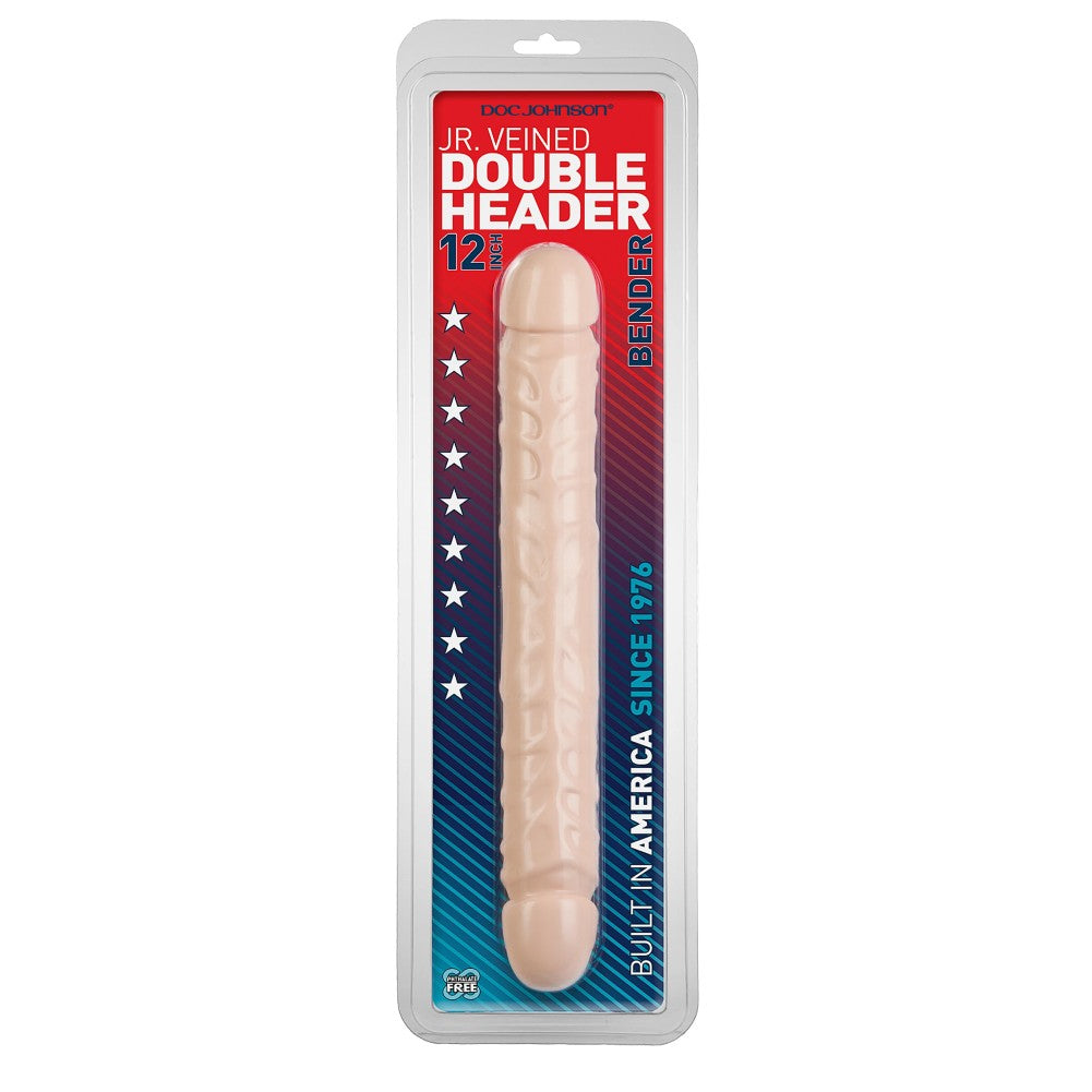 Doc Johnson Classic Jr. Veined Double Header 30 Cm Çift Taraflı Realistik Penis Flesh